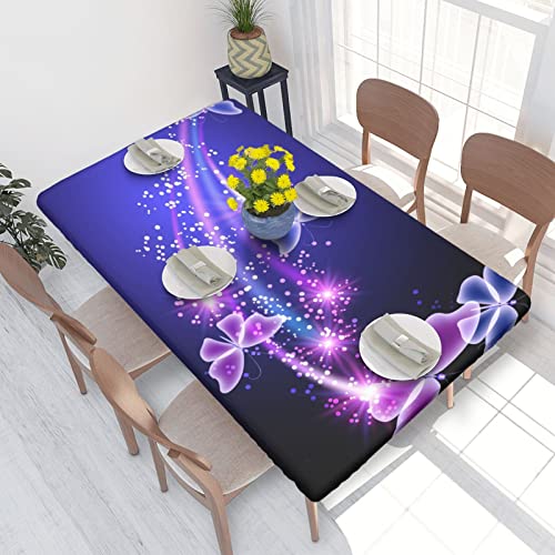ROOZEE Rechteckige Tischdecke mit Schmetterlingsmotiv, bedruckt, mit elastischen Kanten, 122 cm, Polyester, wasserdicht, für Esszimmer, Küche, Picknick ROOZEE Rechteckige Tischdecke mit Schmetterlingsmotiv, bedruckt, mit elastischen Kanten, 122 cm, Polyester, wasserdicht, für Esszimmer, Küche, Picknick von ROOZEE