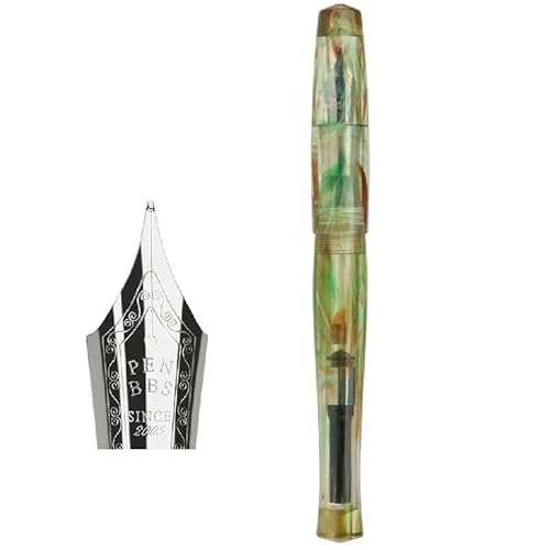 RORFFK Acryl-Füllfederhalter, Harz-Tintenstift, ohne Stifte, Clip, Iridium, feine Spitze, 0,5 mm, modisches Geschenk-Set für Büro, Schreiben, Geschenk-Set (31SF-Aurora) von RORFFK