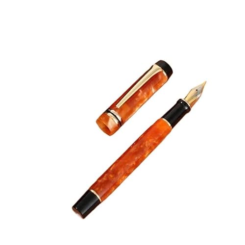 RORFFK Acryl-Füllfederhalter, goldener Clip, EF M, Schreibtinte, Stifte für Geschäft, Büro, Schule, Lieferant, Geschenk, Stifte für Schüler (E-EF) von RORFFK