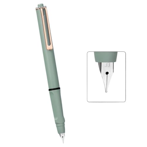 RORFFK Füllfederhalter mit einziehbarer Presse, Farbstift, für Kalligraphie, Praxis, Tintenstift, gekerbt, Dreipunkt-Positionierung (Stil 8) von RORFFK