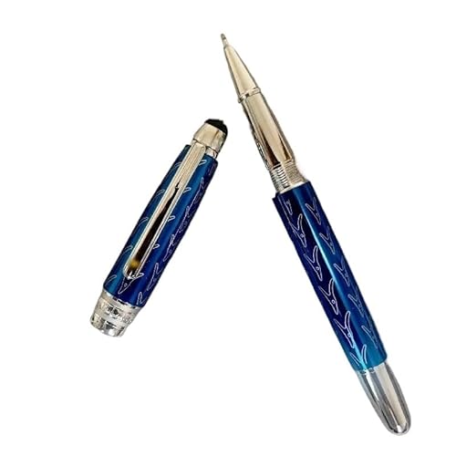 RORFFK Luxus-Füllfederhalter, blaue und schwarze Farbe, M-Feder, Business, niedliches Schreiben, Geschenke, Stift (O) von RORFFK