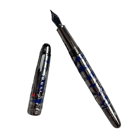 RORFFK Luxus-Füllfederhalter, blaue und schwarze Farbe, M-Spitze, Business, niedliches Schreiben, Geschenke, Stift (B) von RORFFK