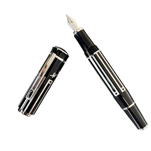 RORFFK Luxus-Füllfederhalter mit geprägtem Logo, großer Schriftsteller, schwarzer Füllfederhalter, Geschenk, Schreibwaren, Stift (A,Just Pen) von RORFFK