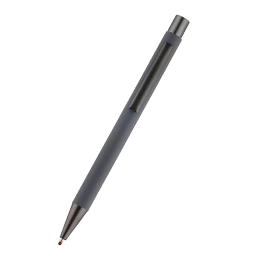 RORFFK Metall-Kugelschreiber, Werbestift, Gummi-Textur, individuelles Logo, Textgravur, Lasergravur, personalisierbar, Name, Logo, Stift, Grau, 50 Stück von RORFFK