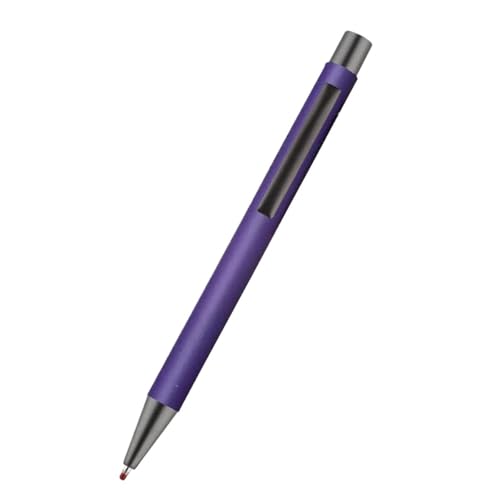 RORFFK Metall-Kugelschreiber, Werbungsstift, Gummi-Textur, individuelles Logo, Textgravur, Lasergravur, personalisierbarer Namen-Logo-Stift (Dunkelviolett) von RORFFK