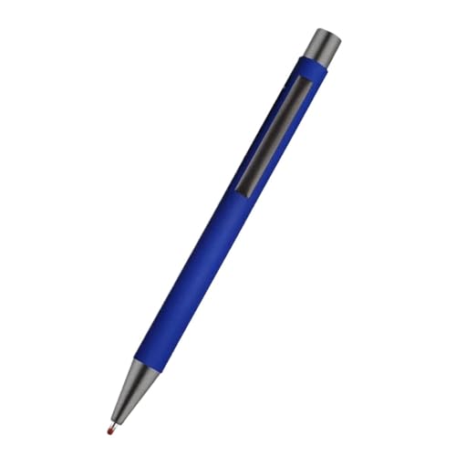 RORFFK Metall-Kugelschreiber, Werbungsstift, Gummi-Textur, individuelles Logo, Textgravur, Lasergravur, personalisierbarer Namen-Logo-Stift (dunkelblau), 50 Stück von RORFFK