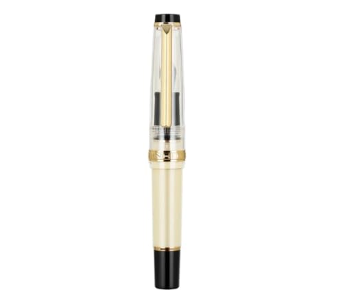 RORFFK Mini-Füllfederhalter mit goldfarbenem Clip, extra feine Spitze, EF-Stifte für reibungsloses Schreiben, 10,6 cm (Schwarz und Weiß, Feder) von RORFFK