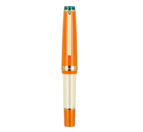 RORFFK Mini Short Style Series Füllfederhalter mit goldfarbenem Clip, 0,38 extra feine Spitze, EF-Stifte für reibungsloses Schreiberlebnis, 10,6 cm (Citrus, F-Spitze) von RORFFK