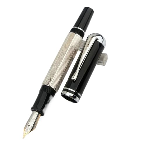 RORFFK Tintenroller, limitierte Auflage, Schnitzerei-Füllfederhalter, Schreibtinte, Büro, Schule (Blau, Stift und Box) von RORFFK