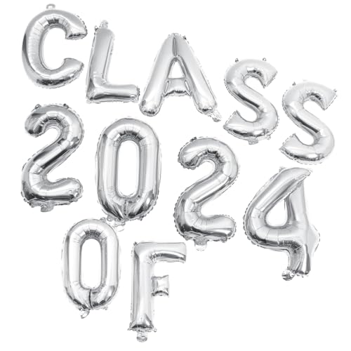 RORPOIR 1 Satz Dekorationsset Abschlussballons Aluminiumballon Set für Graduation Party Dekoration für Schulfeiern und Foto Hintergründe von RORPOIR