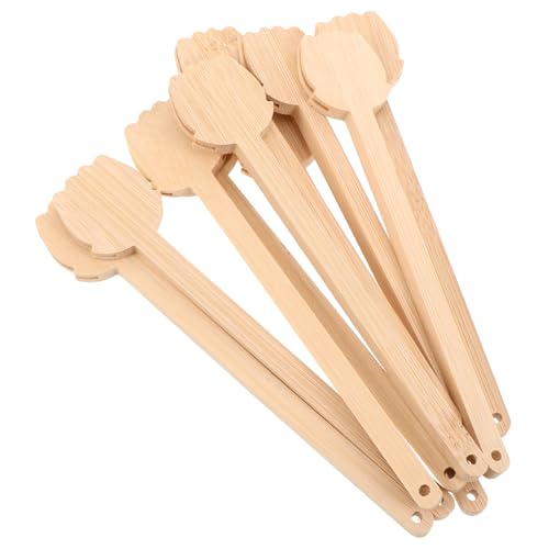 RORPOIR 10 Stück Fächergriff aus Bambus Handventilatorgriff Fan-Bastelstäbchen DIY Handle Lüfterstöcke Holzlüfterhandstöcke Handheld -Fan Lüftergriffe Light Brown von RORPOIR