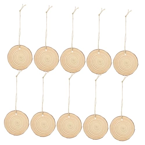 RORPOIR 10 Stück Weihnachtsdekor-holzscheiben für Tafelaufsätze Unlackierte Runde Holzscheiben mit Löchern Zum Basteln Heimdekoration RORPOIR 10 Stück Weihnachtsdekor-holzscheiben für Tafelaufsätze Unlackierte Runde Holzscheiben mit Löchern Zum Basteln Heimdekoration von RORPOIR
