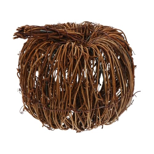 RORPOIR Strohkürbis Rattan-gewebter Kürbis- Einzigartiges Halloween-Ornament Für Wohnzimmer- von RORPOIR