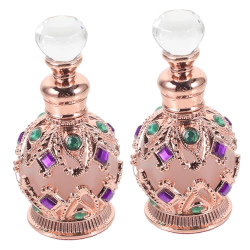 RORPOIR 2 Stück Nachfüllbare Reise Parfümflaschen aus Kristallglas Vintage Duftöl Behälter Robuste Leichte Aromaflaschen für Ätherische Öle und Parfüm Praktisch für Unterwegs Roségold RORPOIR 2 Stück Nachfüllbare Reise Parfümflaschen aus Kristallglas Vintage Duftöl Behälter Robuste Leichte Aromaflaschen für Ätherische Öle und Parfüm Praktisch für Unterwegs Roségold von RORPOIR