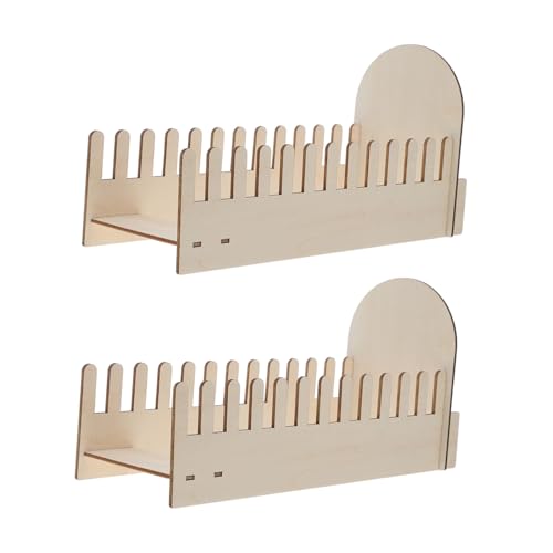 RORPOIR 2 Stück Teiliges Holz-kartenständer Stabiler Rustikaler Postkartenhalter für Grußkarten Fotos und Broschüren DIY Display Organizer für Tisch Büro und Zuhause von RORPOIR