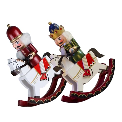 RORPOIR 2 Stücke Holz Soldat Deko Rocking Horse Weihnachtsbaum Anhänger Traditionelle Holzfigur Handgefertigt Robust für Festliche Tisch Baumschmuck RORPOIR 2 Stücke Holz Soldat Deko Rocking Horse Weihnachtsbaum Anhänger Traditionelle Holzfigur Handgefertigt Robust für Festliche Tisch Baumschmuck von RORPOIR
