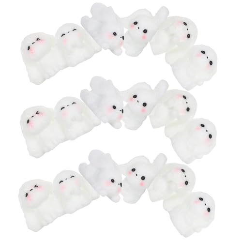 RORPOIR 30 Stück Süße Resin Bunny Deko für Mikrolandschaften Tischornamente für Büro und Zuhause Kreative DIY Dekorationen für Schreibtisch von RORPOIR