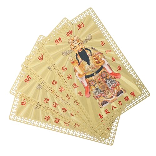 RORPOIR 4 Stück Feng Shui CAI Shen Kupferkarten Metall Amulett für Wohlstand Glücksbringer Handy-deko Schutz vor Unglück Chinesisches Glückssymbol für finanziellen Segen RORPOIR 4 Stück Feng Shui CAI Shen Kupferkarten Metall Amulett für Wohlstand Glücksbringer Handy-deko Schutz vor Unglück Chinesisches Glückssymbol für finanziellen Segen von RORPOIR