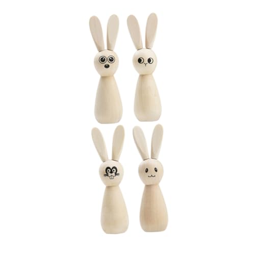 RORPOIR 4 Stück Kaninchen-verzierung Hasenstatuen Aus Holz Holzpflockpuppen Unvollendet Holzpflock-Kaninchen Unbemaltte Peg -Puppen Unfertige Kaninchenpuppen Osterhasenfigur Hölzern RORPOIR 4 Stück Kaninchen-verzierung Hasenstatuen Aus Holz Holzpflockpuppen Unvollendet Holzpflock-Kaninchen Unbemaltte Peg -Puppen Unfertige Kaninchenpuppen Osterhasenfigur Hölzern von RORPOIR