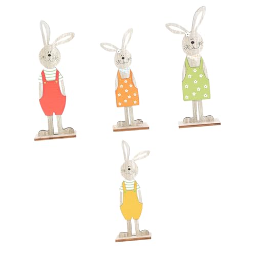 RORPOIR Langlebige Osterhasen-Ornamente aus Holz 4 Stück kreative Festdekoration zarte Dekoration im Osterstil für Zuhause und das Büro RORPOIR Langlebige Osterhasen-Ornamente aus Holz 4 Stück kreative Festdekoration zarte Dekoration im Osterstil für Zuhause und das Büro von RORPOIR