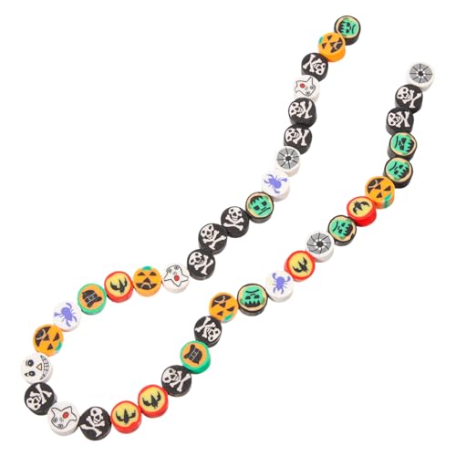 RORPOIR 40 Stück Polymer Clay Perlen Halloween Armbandperlen mit Kürbis und Totenkopf Motiven Leichte Schmuckperlen für DIY Armbänder und Halsketten Handliche Bastelmaterialien für RORPOIR 40 Stück Polymer Clay Perlen Halloween Armbandperlen mit Kürbis und Totenkopf Motiven Leichte Schmuckperlen für DIY Armbänder und Halsketten Handliche Bastelmaterialien für von RORPOIR