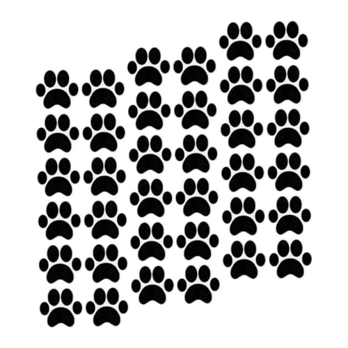 RORPOIR 49 Stück Teiliges PVC Pawprints Wandtattoos Pfotenförmige Wandaufkleber für Kinderzimmer Jungen Mädchen Langlebige Rückstandsfreie Dekoration für Kleinkinderzimmer von RORPOIR