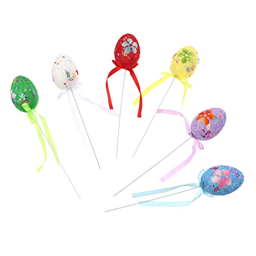 RORPOIR 6 Stück Bunte Osterdekor Einlagen für Kreative Foto Requisiten und Festliche Girlanden Ergänzungen für Ihre Osterparty RORPOIR 6 Stück Bunte Osterdekor Einlagen für Kreative Foto Requisiten und Festliche Girlanden Ergänzungen für Ihre Osterparty von RORPOIR