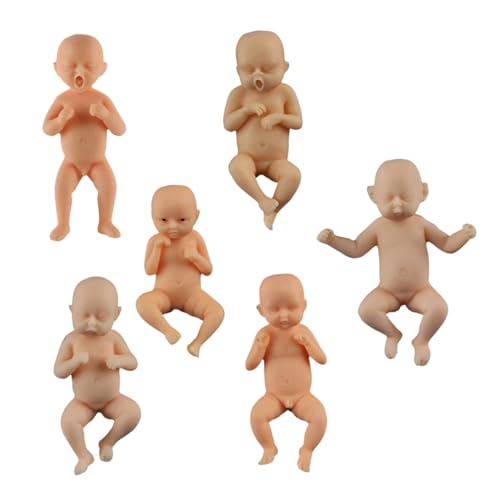 RORPOIR 6 Stück Geschnitzte Mini -Puppen erste Puppe dekorativ Kleinkind Puppe Puppenschmuck Zubehör für Babypuppen Puppen Kleinkind Mädchen Babypuppe Puppendekoration Harz von RORPOIR