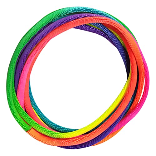 RORPOIR 6 Stück Teiliges Finger String Spielset Bunte Geflochtene Nylon Seile Multifunktionales Fingerspielzeug Konzentration und Kreativität für Geburtstags Mitgebsel von RORPOIR