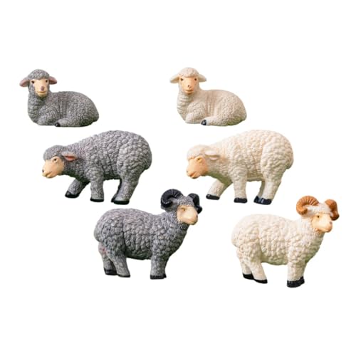 RORPOIR Harz Mini Schafe Figuren Garten Schafe Decor Tier Decor für RORPOIR Harz Mini Schafe Figuren Garten Schafe Decor Tier Decor für von RORPOIR