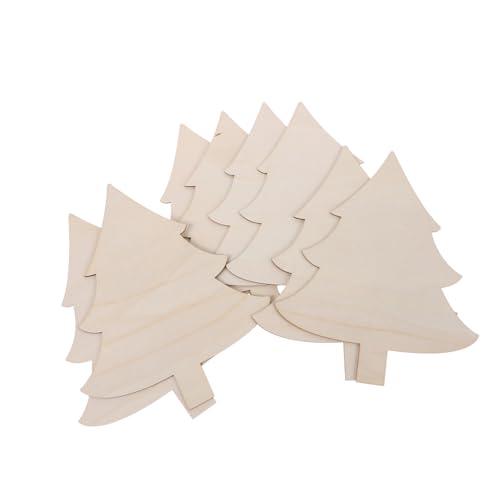 RORPOIR 8 Stück Teiliges Unbemalte Holzscheiben Weihnachtsbaum Glatte Holzornamente zum Bemalen Rustikale Diy-holzfiguren für Natürliche Weihnachtsdeko Vielseitige Bastelstücke für von RORPOIR