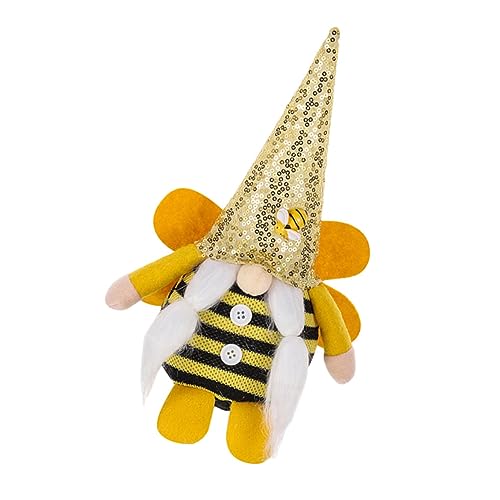 RORPOIR Biene GNOME Puppe Kreative Cartoon GNOME Dekoration Für Feste Und Zuhause Bienenthema Puppenornament von RORPOIR