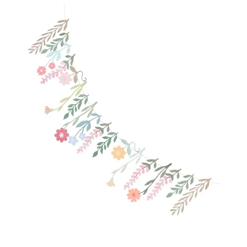 RORPOIR Doppelseitige Blumenbanner Girlande Zweiseitige Blumendekoration Für Kinderzimmer Und Partydeko Wendbares Blumenmuster Leicht Zu Installieren Entfernen von RORPOIR
