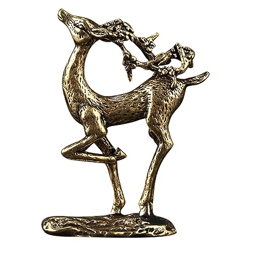 RORPOIR Elch aus Messing Hirschstatuen für Wohnkultur Hirsch künstliche Hirschstatue Retro-Tierhandwerk tischdeko esstisch Festliche Geschenkidee Sammlerfiguren Vintage - Golden RORPOIR Elch aus Messing Hirschstatuen für Wohnkultur Hirsch künstliche Hirschstatue Retro-Tierhandwerk tischdeko esstisch Festliche Geschenkidee Sammlerfiguren Vintage - Golden von RORPOIR