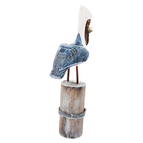 RORPOIR Elegante Vogelfigur Auf Baumstumpf Stabiles Holzornament Mediterranes Als Muttertagsgeschenk von RORPOIR