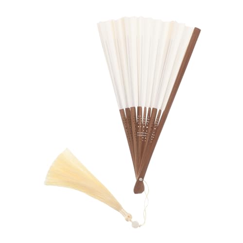 RORPOIR Faltbarer Weißer Handfächer aus Xuan papier Leichter Kompakter Fächer für Kalligraphie Malerei Hochzeit Sommer Bastelprojekte Tragbar Stilvolles Accessoire von RORPOIR