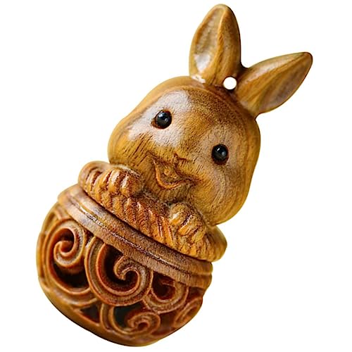 RORPOIR Figurine Holz Carving Weichen Niedlichen Charme Dekorative Hängen Schmuck Zubehör Für Handwerk von RORPOIR
