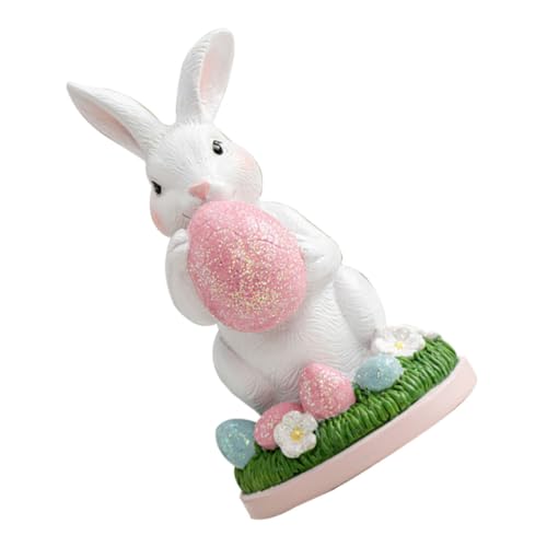 RORPOIR Häschenverzierung frühlings Dekoration Osterhasenfigur Osterhandwerk Osterdekorationen für den Tisch Tischdeko zu Ostern Verzierungen zum Thema Ostern Osterschmuck Harz von RORPOIR