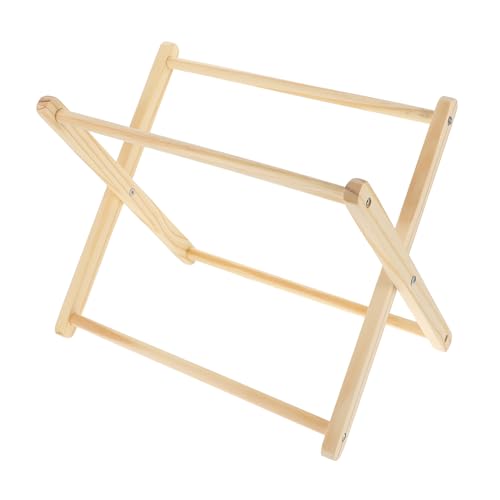 RORPOIR Handgefertigtes Holz Aufbewahrungsregal DIY Makramee Zeitungshalter Vielseitiger Buchhalter für Schlafzimmer Büro Bodenorganisation mit Abnehmbarem Design von RORPOIR