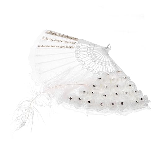 RORPOIR Hochzeitsfächer für Frauen Faltbarer Handfächer mit Design für Hochzeiten Geburtstagsfeiern und Bühnenaufführungen Tragbar und Dekorativ Perfektes für Braut und Trauzeugin RORPOIR Hochzeitsfächer für Frauen Faltbarer Handfächer mit Design für Hochzeiten Geburtstagsfeiern und Bühnenaufführungen Tragbar und Dekorativ Perfektes für Braut und Trauzeugin von RORPOIR