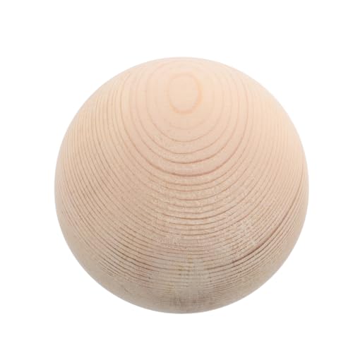 RORPOIR Holzschnitzerei-Dekoration Perlen zum Basteln Gesicht Holzperlen unfertige Holzkugeln dekorative Holzkugeln handwerkliche Holzkugel Bastelperle aus Holz hölzern Beige von RORPOIR