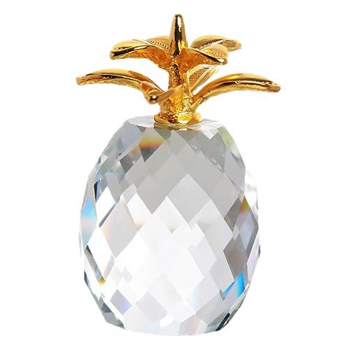 RORPOIR Kristall Ananas Deko Figur Für Tisch Schmuck Schlafzimmer Zuhause Ornament Künstliche Ananas Statue Als Tafelaufsatz Für Wohnzimmer Und Esszimmer von RORPOIR