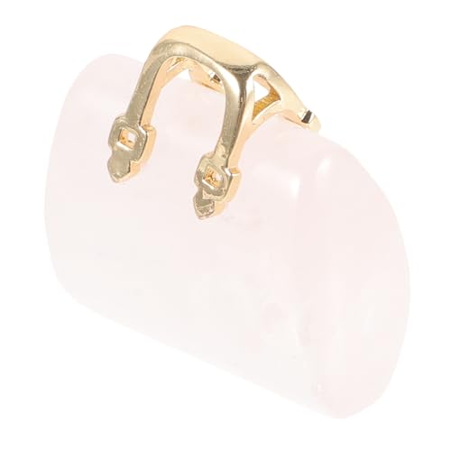 RORPOIR Kristall Handtaschen Deko Miniatur Handtaschen Skulptur Aus Rosenquarz Für Stilvolle Tischdekoration Für Wohnzimmer Schlafzimmer Und Partys von RORPOIR