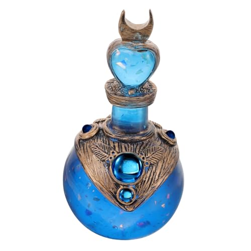 RORPOIR Magische Mondflasche Resin Figurine Meerjungfrau Zauberfläschchen Dekoration Langlebig Farbintensiv für Zuhause Schreibtisch von RORPOIR