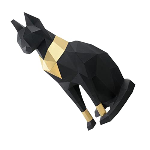 RORPOIR Ornamente Spielzeug Erwachsene ägyptisches Katzenmodell 2021 Glücksfigur Origami-Papier Dekor dreidimensionales geometrisches Origami 3D-Papiermodell Göttin Statue Hugo von RORPOIR