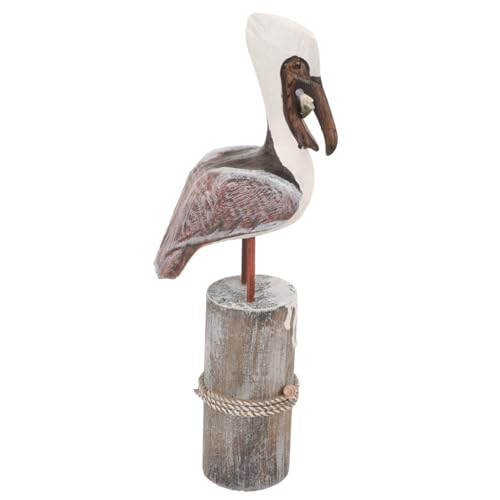 RORPOIR Realistische Vogelstatue Aus Holz Auf Baumstumpf-Ornament Für Mediterranes RORPOIR Realistische Vogelstatue Aus Holz Auf Baumstumpf-Ornament Für Mediterranes von RORPOIR