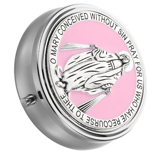 RORPOIR Vintage Schmuckschatulle Rosa Dekorative Rosenkranz Aufbewahrungsbox Kompakt und Platzsparend Vielseitige Geschenkverpackung für Ringe Halsketten und Ohrringe Tragbarer Organizer von RORPOIR
