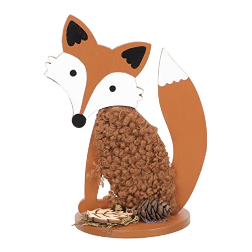 RORPOIR Tierfiguren-Set Plüsch Holz Heimdekoration Ornament Für Schule Garten Einkaufszentrum von RORPOIR