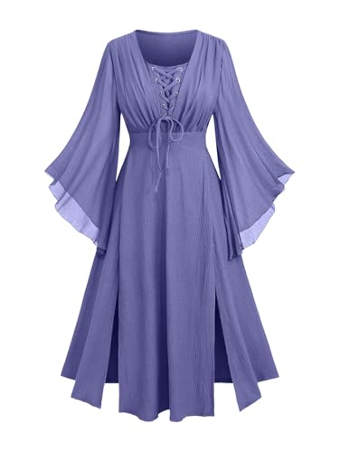 ROSE GAL Rosegal Mittelalterliches Feenkleid, Übergröße, Netzstoff, Halloween-Kostüme, Kleid, Cosplay, Lila_2, 1X ROSE GAL Rosegal Mittelalterliches Feenkleid, Übergröße, Netzstoff, Halloween-Kostüme, Kleid, Cosplay, Lila_2, 1X von ROSE GAL