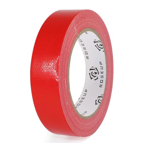 ROSEUP 2,5 cm dickes, wasserfestes Klebeband, handzerrissenes Klebeband, ideal für Verpackung, Kunst und Handwerk, Farbkodierung und DIY-Projekte, 3,5 x 30 m, Rot von ROSEUP
